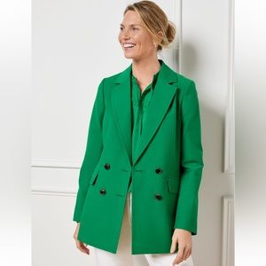 Talbots Kelly Green Lined Bella Blazer Size 14 NWT